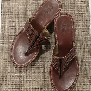 Cole Haan Nike Air Brown Wooden Wedges